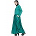 Pleated travel maxi dress -Green color